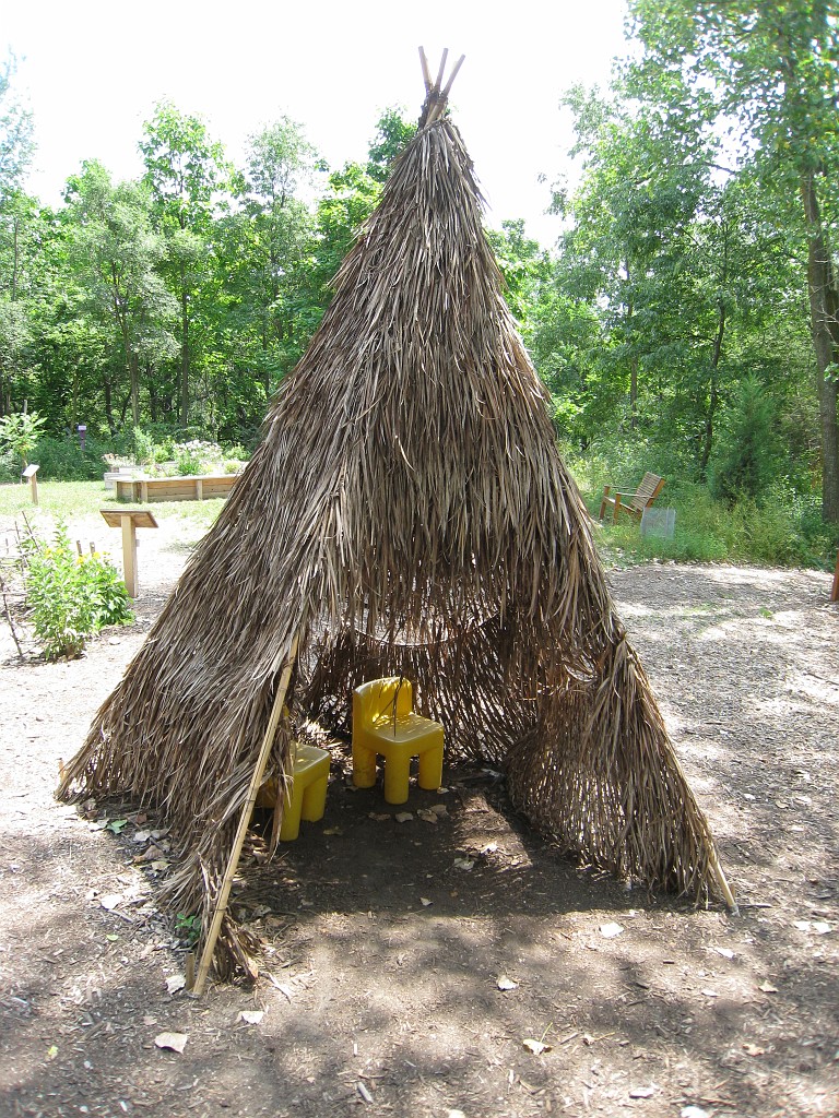 Matthaei Botanical Gardens 2010 0300.jpg - The Gaffield Childrens Garden has lots of fun things for the kids to do... including a "Private Space" teepee.